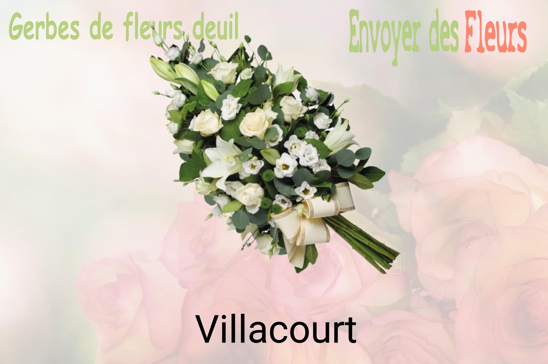 Gerbe de fleurs de deuil livrée à Villacourt